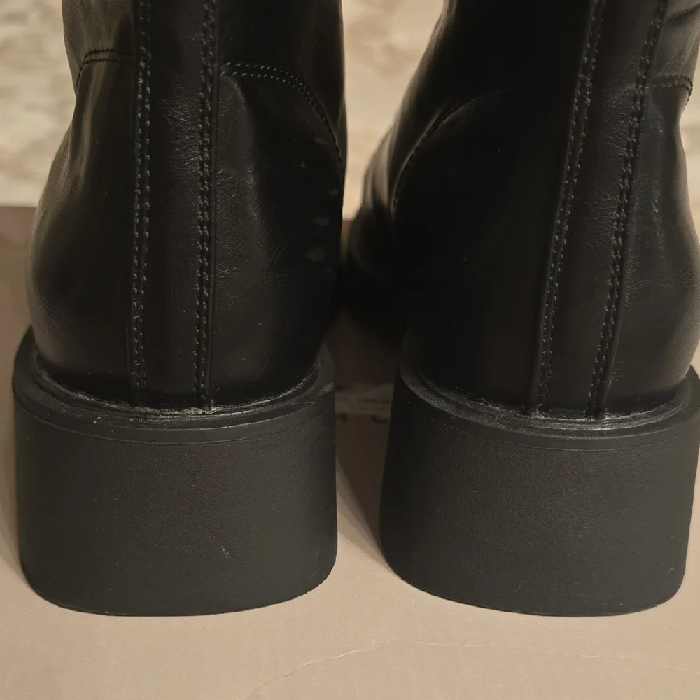 Kenneth Cole Black Quilted Combat Boots - Picture 10 of 16